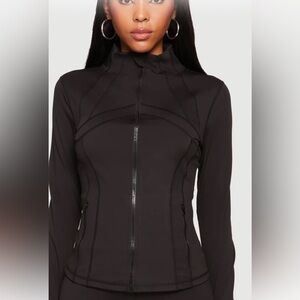 Black athletic zip up jacket